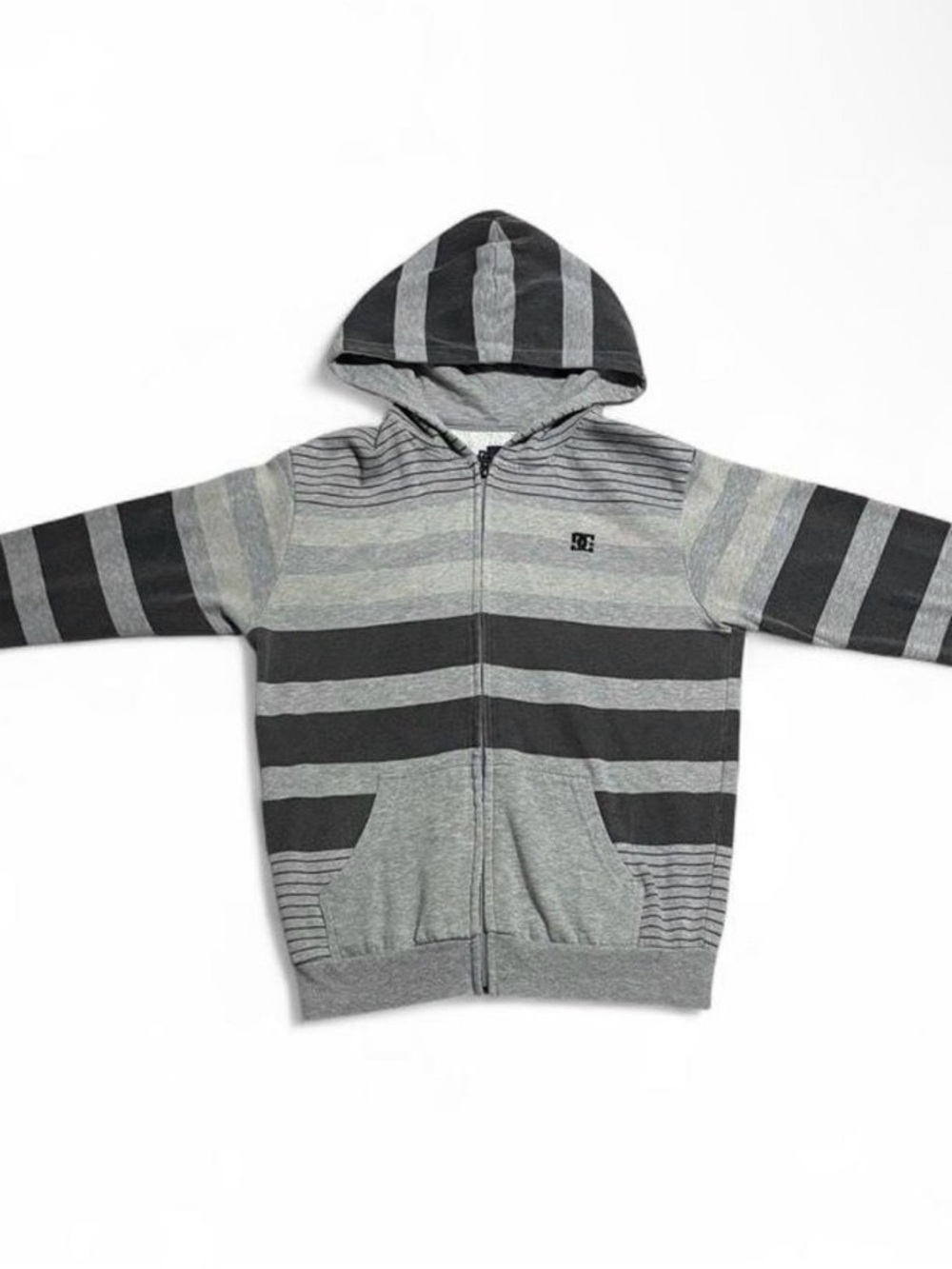 DC Charcoal Striped Zip Hoodie